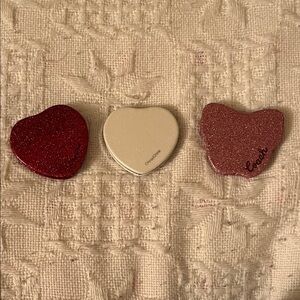 Coach Glitter Mirror Compacts - Red, White and Pink